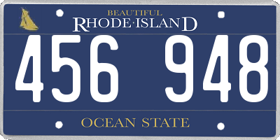 RI license plate 456948