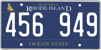 RI license plate 456949