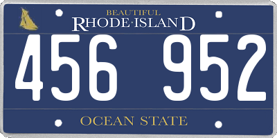 RI license plate 456952