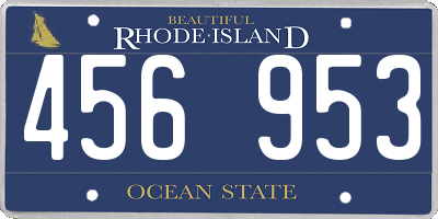 RI license plate 456953