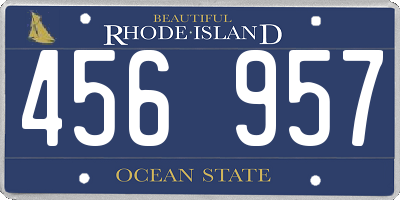 RI license plate 456957