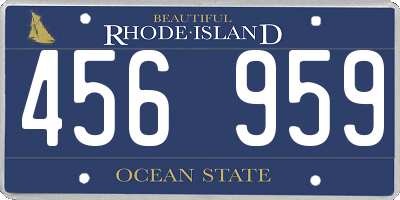 RI license plate 456959