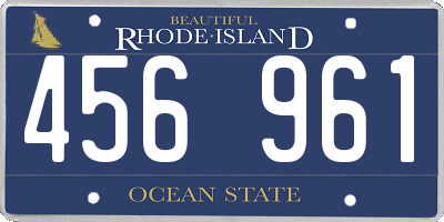 RI license plate 456961