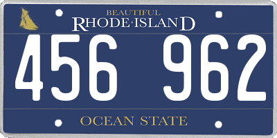 RI license plate 456962