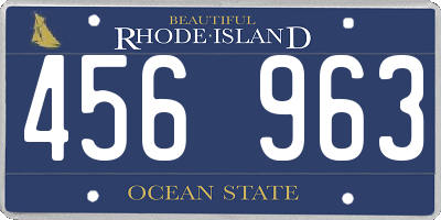 RI license plate 456963