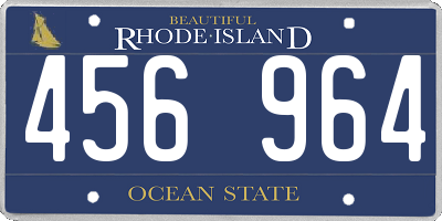 RI license plate 456964