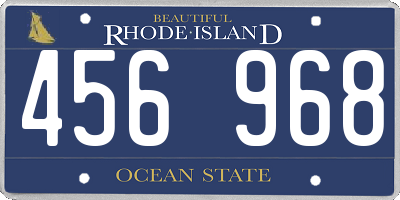 RI license plate 456968