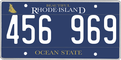 RI license plate 456969