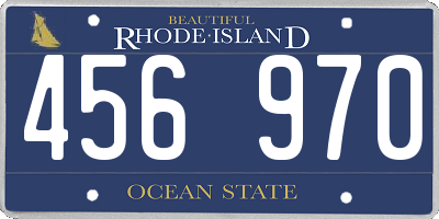 RI license plate 456970