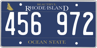 RI license plate 456972