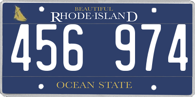 RI license plate 456974