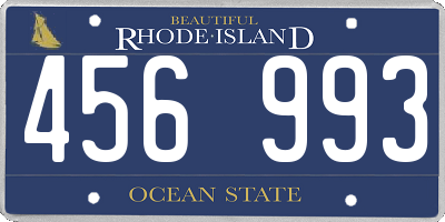 RI license plate 456993