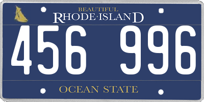 RI license plate 456996