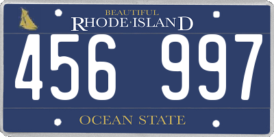RI license plate 456997