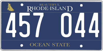 RI license plate 457044