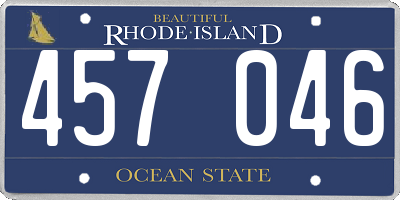 RI license plate 457046