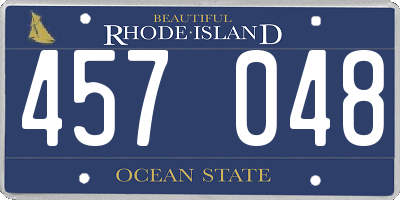 RI license plate 457048