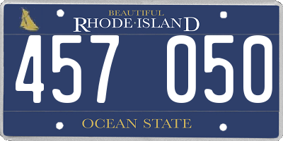 RI license plate 457050