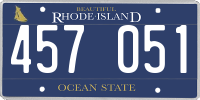 RI license plate 457051