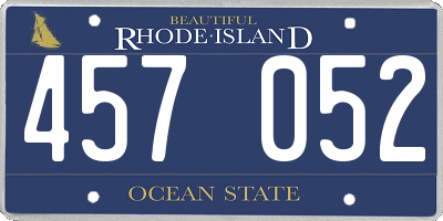 RI license plate 457052