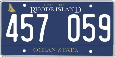 RI license plate 457059