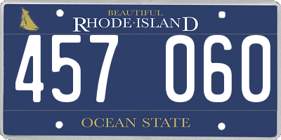 RI license plate 457060