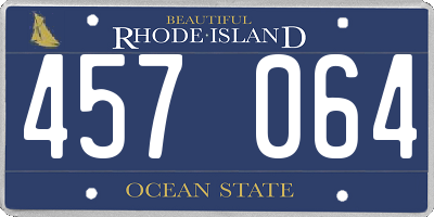 RI license plate 457064