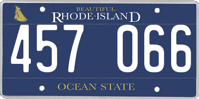 RI license plate 457066