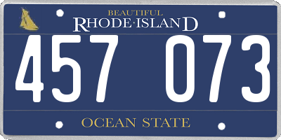 RI license plate 457073