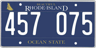 RI license plate 457075