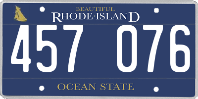 RI license plate 457076