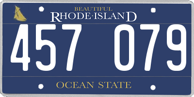 RI license plate 457079