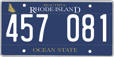 RI license plate 457081