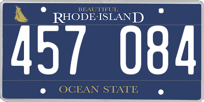 RI license plate 457084