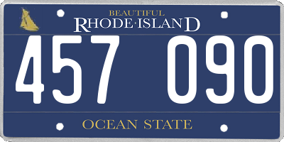 RI license plate 457090