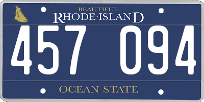 RI license plate 457094