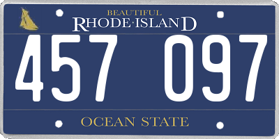 RI license plate 457097