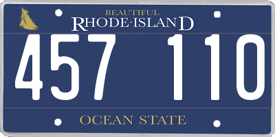 RI license plate 457110