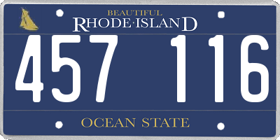 RI license plate 457116