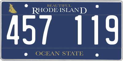RI license plate 457119