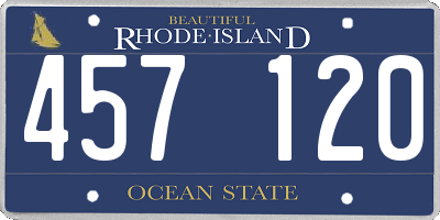 RI license plate 457120