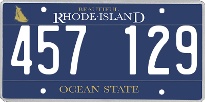 RI license plate 457129