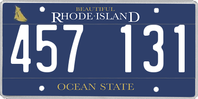 RI license plate 457131