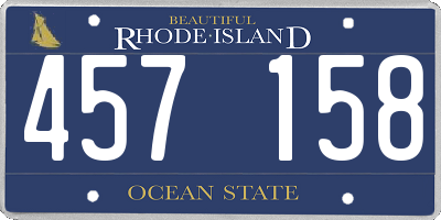 RI license plate 457158