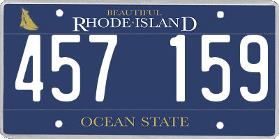 RI license plate 457159