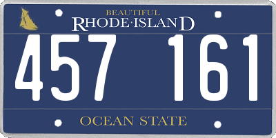RI license plate 457161