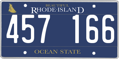 RI license plate 457166