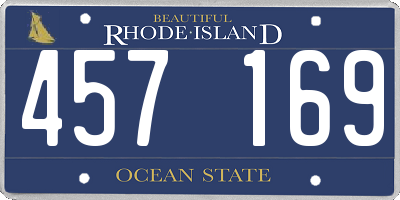 RI license plate 457169