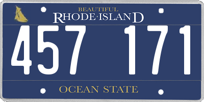 RI license plate 457171