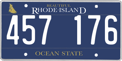 RI license plate 457176